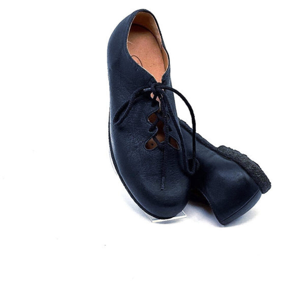 Leather ballet-inspired lace up cork flats 90's 00's style‎ Geo Original's Anja